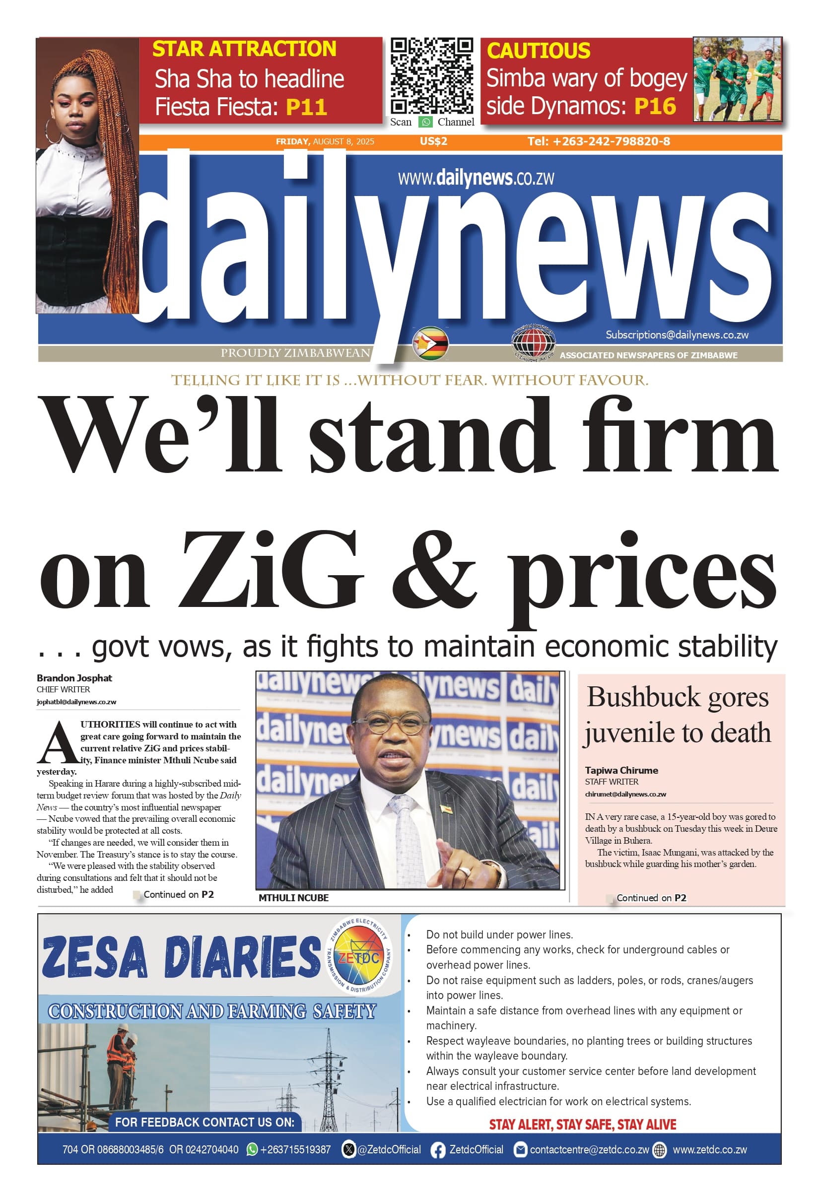 Friday 8 August 2025